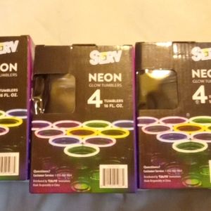 3 boxes of 4 glow tumblers